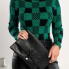 Donna EWOMAN - INTERFASHION SRL | Pullover Con Motivo A Scacchi Roldana, Verde