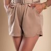 Donna OCHIRLY | Shorts In Finto Raso, Beige