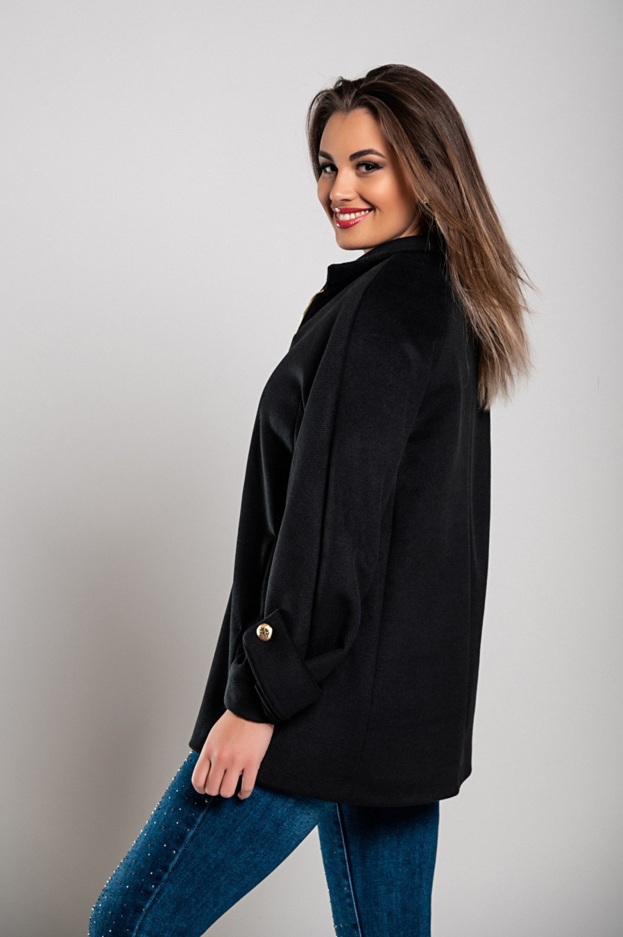 Donna CA.FRA.MA.s.r.l. | Cappotto Elegante Albineya, Nero