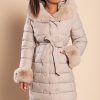 Donna Charlotte (tianjin) International Trading Co., Ltd | Piumino Lungo Invernale Imbottito Con Pelliccia Sintetica, Beige