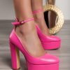 Scarpe E Accessori PATRIZIO ROMA | Scarpe Con Tacco E Suola Alta In Ecopelle, Fucsia