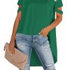 Donna NEO IMAGE | T-Shirt Corta Asimmetrica Vebtura, Verde