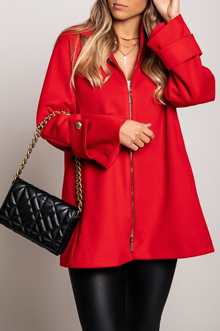 Donna CA.FRA.MA.s.r.l. | Cappotto Elegante Albineya, Rosso