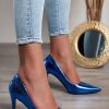 Scarpe E Accessori PATRIZIO ROMA | Scarpe Con Tacco Alto Con Stampa Pitone, Blu