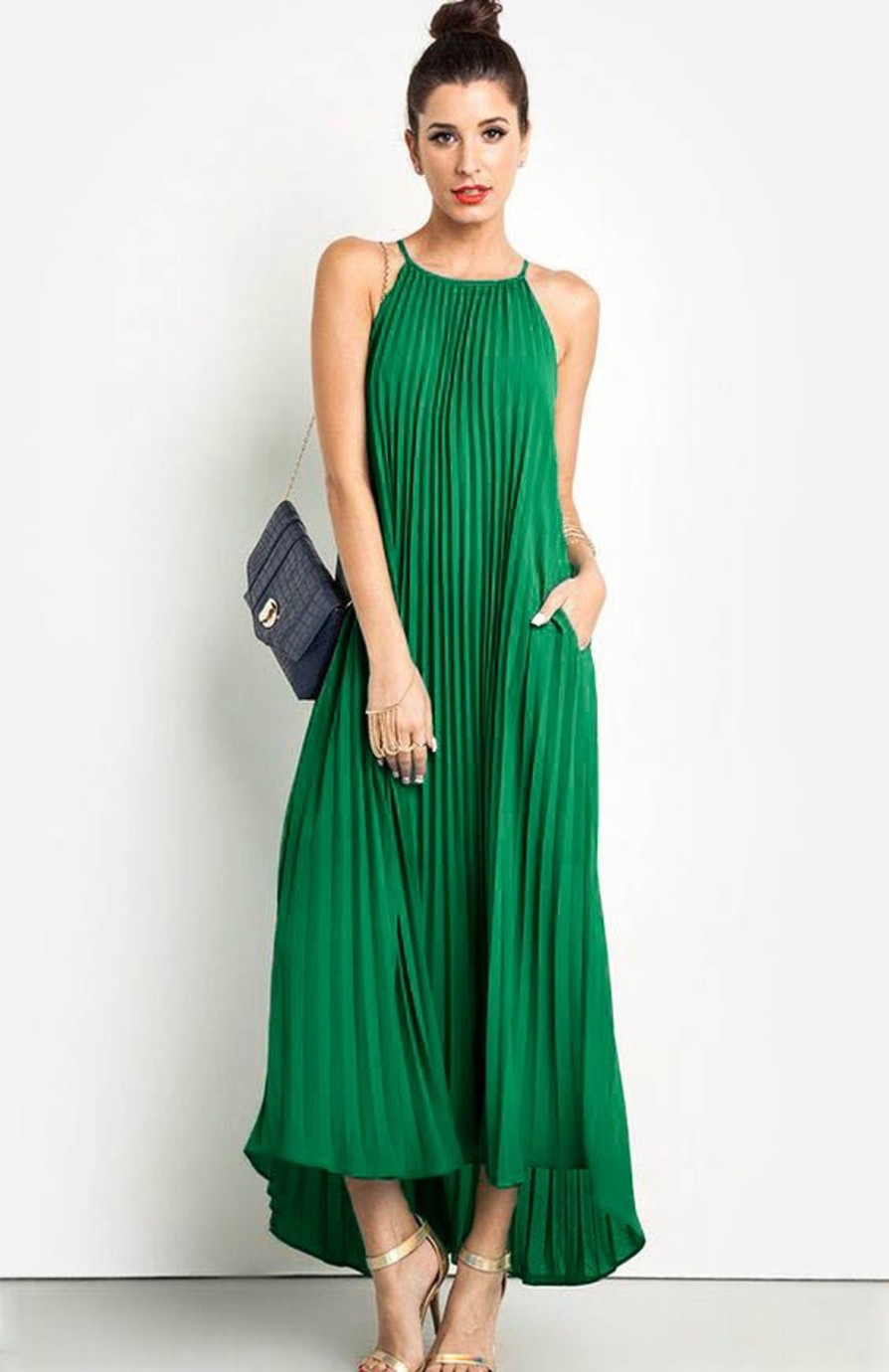 Donna NEO IMAGE | Abito Maxi Smanicato Idella, Verde