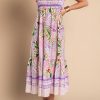 Donna ZETAOTTO | Maxi Abito Con Stampa Multicolor, Lilla