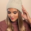 Donna FASHION STYLE SRLS (ANGELA) | Cappello Lavorato A Maglia Con Pompon, Beige