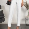 Donna PRONTO MODA ELENE | Pantaloni Eleganti Lunghi Con Pantalone Dritto Tordina, Bianco