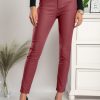 Donna PRONTO MODA ELENE | Pantaloni Attillati In Ecopelle Roda, Rosso