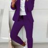 Donna NEO IMAGE | Completo Giacca Pantalone Elegante Estrena, Viola