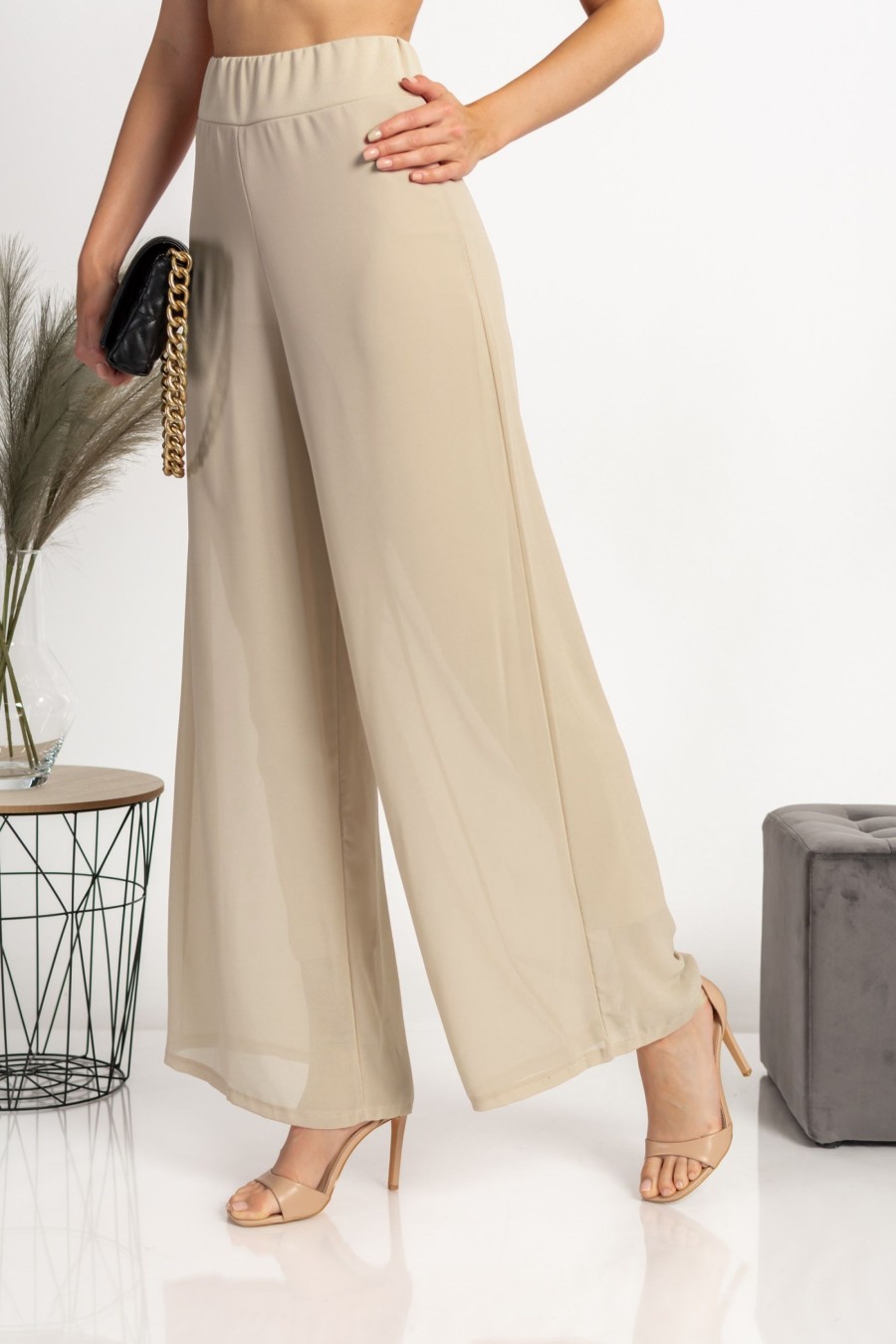 Donna NEO IMAGE | Pantaloni Lunghi Eleganti Veronna, Beige