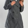 Donna PRONTO MODA ELENE | Cappotto Elegante Con Bottoni, Grigio