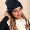 Donna FASHION STYLE SRLS (ANGELA) | Cappello Lavorato A Maglia, Blu Scuro