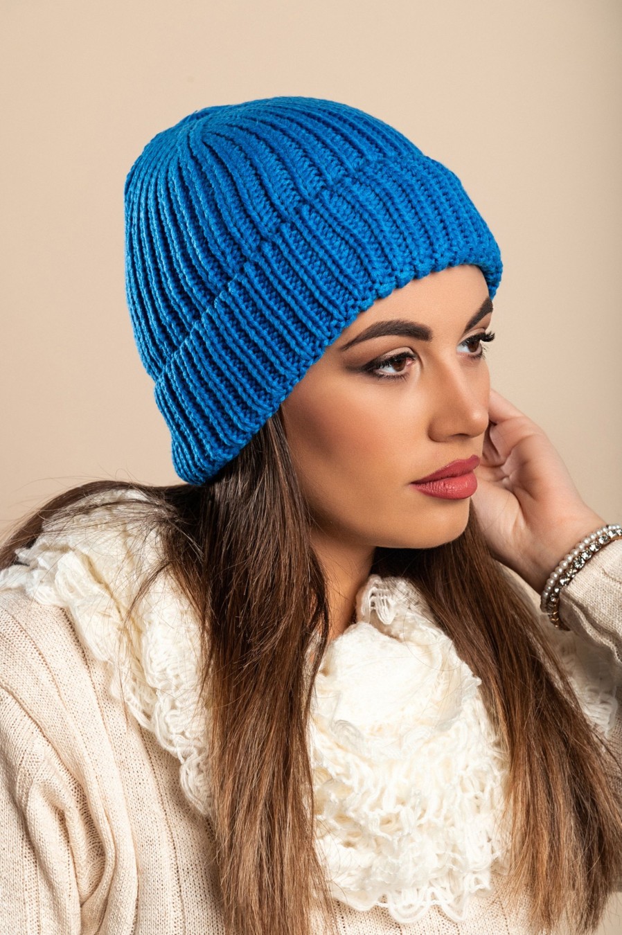 Donna FASHION STYLE SRLS (ANGELA) | Cappello Lavorato A Maglia, Blu Royal