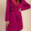 Donna MODA LC | Cappotto Elegante Con Dettagli Trapuntati, Fucsia