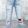 Donna Dear-lover | Jeans Con Dettagli Strappati, Colore Azzurro