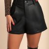 Donna GONDOLA BLU - LIN AIE | Shorts In Ecopelle, Neri