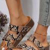 Scarpe E Accessori Dear-lover | Sandali Con Cinturini Incrociati E Stampa Leopardo, Leopardo