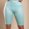 Donna GONDOLA BLU - LIN AIE | Pantaloncini Sportivi Con Vita Alta Ed Elastica, Verde Menta