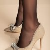 Scarpe E Accessori BOTTEGA 22 SRL | Scarpe Tacco Alto Con Paillettes, Oro