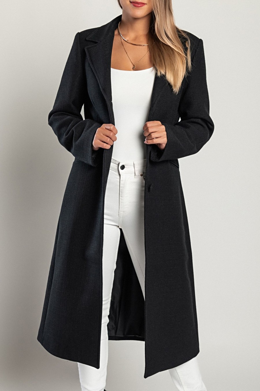 Donna CA.FRA.MA.s.r.l. | Cappotto Lungo Elegante, Nero