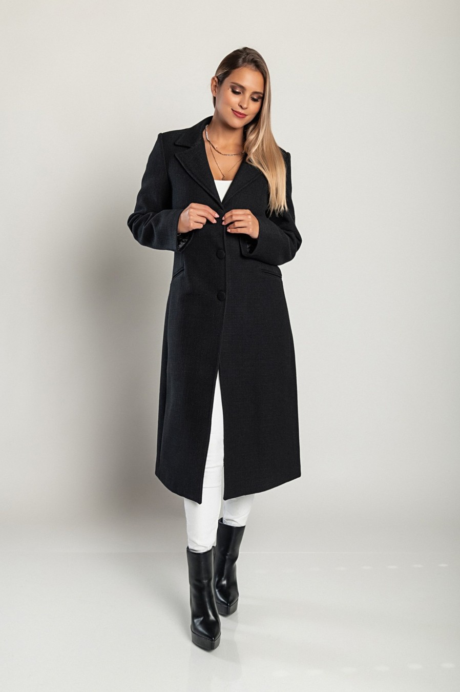 Donna CA.FRA.MA.s.r.l. | Cappotto Lungo Elegante, Nero