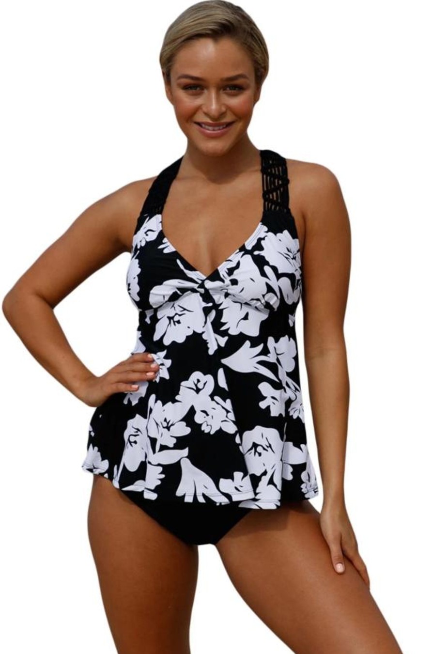 Donna Dear-lover | Tankini Top Aroa, Bianco