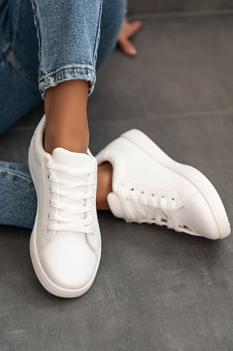 Scarpe E Accessori AMANDA INGROSSO CALZATURE | Sneaker Moda Con Suola Piatta, 88071, Bianco