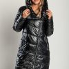 Donna FLY - MYDRESS | Giacca Invernale Lunga Con Cappuccio, 2287, Nera