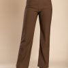 Donna SU XIUYUE - HLAu010cE RIM | Pantaloni Moda Con Dettagli Metallici, Marrone