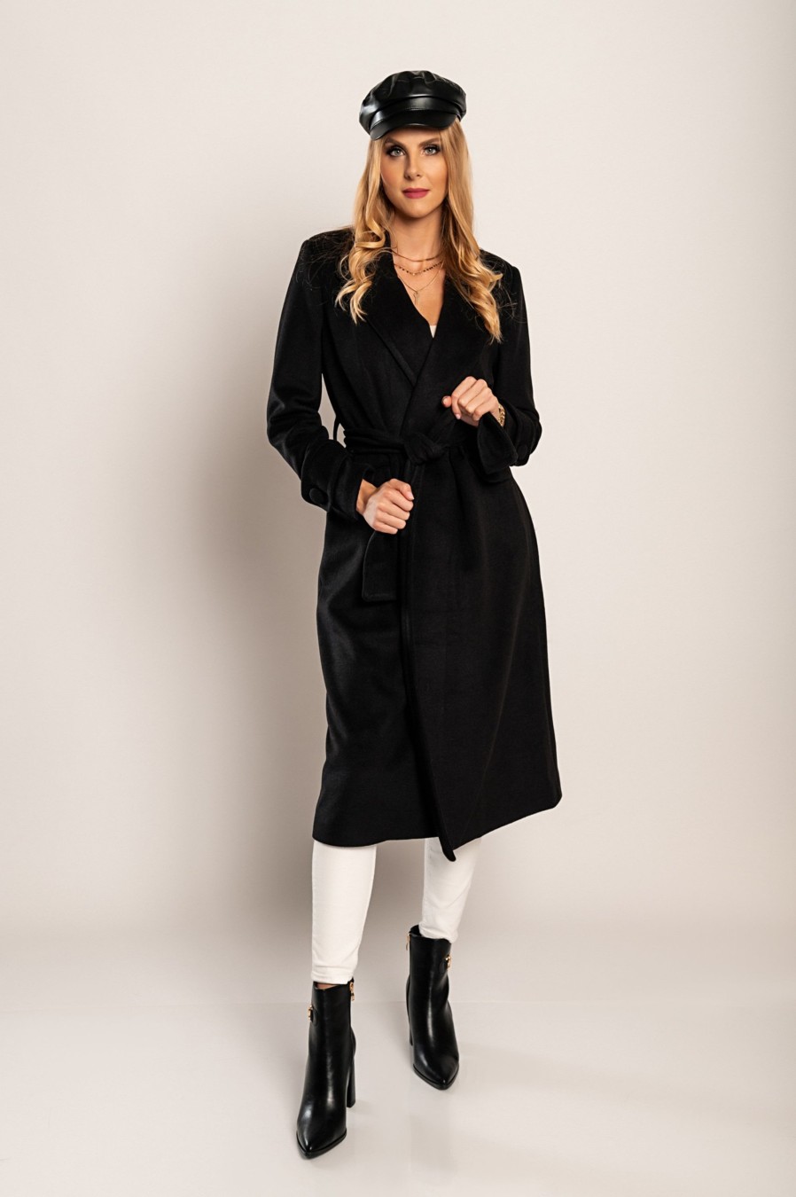 Donna CA.FRA.MA.s.r.l. | Elegante Cappotto Lungo Canossa, Nero