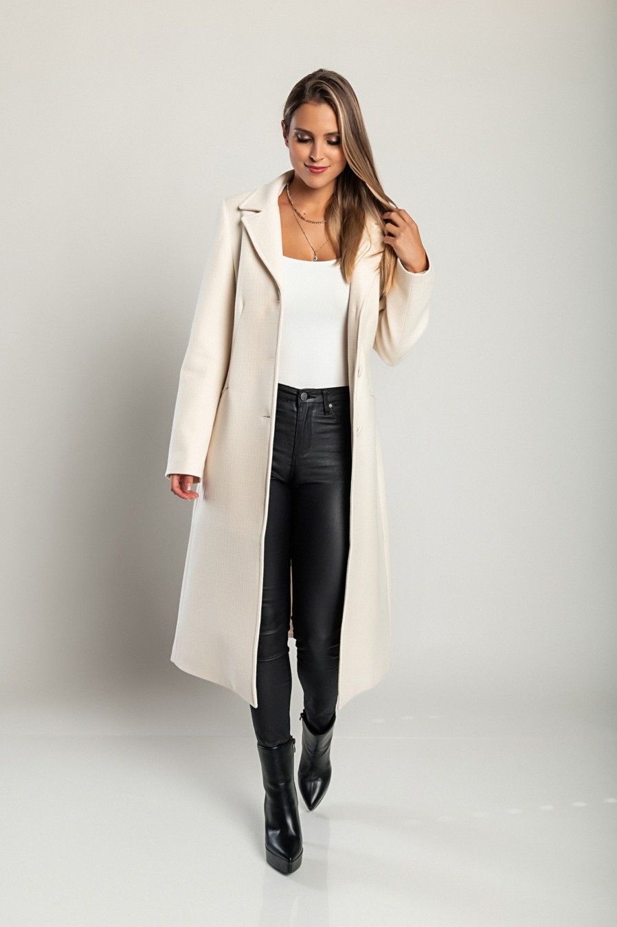 Donna CA.FRA.MA.s.r.l. | Cappotto Lungo Elegante, Bianco