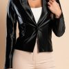 Donna PRONTO MODA ELENE | Blazer Elegante Realizzato In Simil Raso, Nero