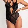 Donna Dear-lover | Intimo Intero Con Dettagli In Pizzo Boquete, Nero