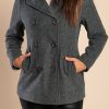 Donna PRONTO MODA ELENE | Cappotto Corto Elegante, Grigio