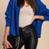 Donna EWOMAN - INTERFASHION SRL | Giacca In Maglia Con Cerniera, Blu