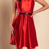 Donna PRONTO MODA ELENE | Miniabito In Simil Raso, Rosso