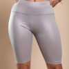 Donna GONDOLA BLU - LIN AIE | Pantaloncini Sportivi Con Vita Alta Ed Elastica, Grigio