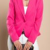 Donna PRONTO MODA ELENE | Blazer Con Scollo Classico Softina, Fucsia