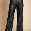 Donna SU XIUYUE - HLAu010cE RIM | Pantaloni Alla Moda In Similpelle, Neri