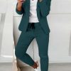 Donna NEO IMAGE | Set Pantaloni E Blazer Semplici Ed Eleganti Estrena, Petrolio