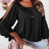 Donna Dear-lover | Blusa Con Aperture Sulle Maniche, Colore Nero