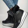 Scarpe E Accessori ITALIA-SHOES (GOGO) | Sneaker Alla Moda In Ecopelle E Tessuto, 6009, Nere