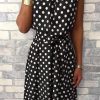 Donna NEO IMAGE | Abito Midi Con Stampa A Pois Moulisha, Nero