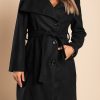 Donna PRONTO MODA ELENE | Cappotto Elegante Con Bottoni, Nero