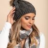 Donna FASHION STYLE SRLS (ANGELA) | Cappello Lavorato A Maglia Con Paillettes, Grigio