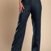 Donna CA.FRA.MA.s.r.l. | Pantaloni Eleganti In Lino, Blu Scuro