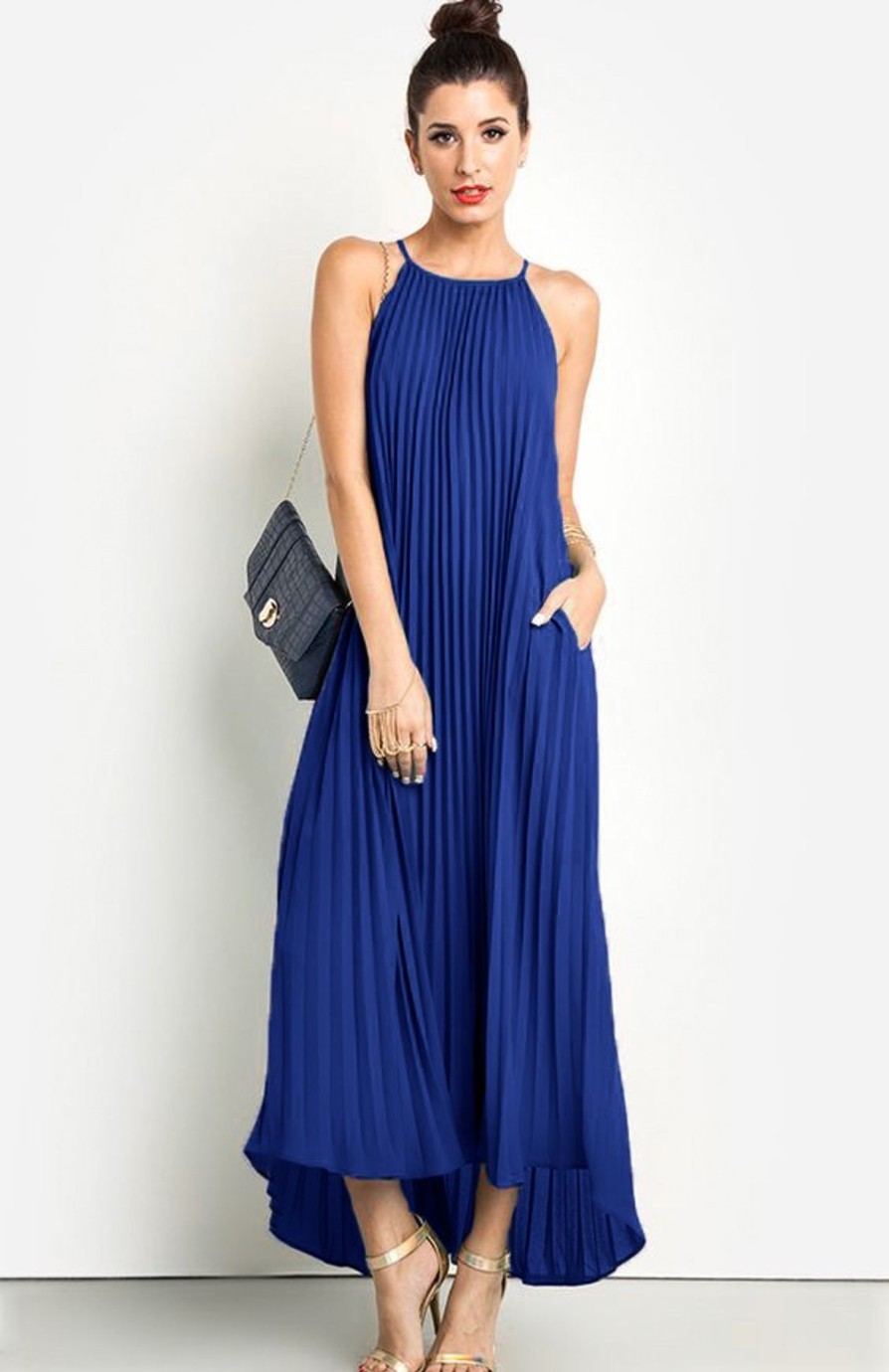 Donna NEO IMAGE | Abito Maxi Smanicato Idella, Blu