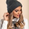 Donna FASHION STYLE SRLS (ANGELA) | Cappello Lavorato A Maglia, Grigio Scuro