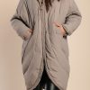 Donna FLY - MYDRESS | Giacca Invernale Lunga Con Cappuccio, Grigia